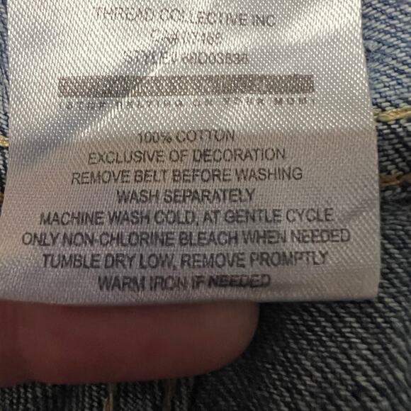 Marc Ecko Cut & Sew Denim Jeans Mens 32 x32  Slim Tapered  Distressed Whiskering - Picture 8 of 12